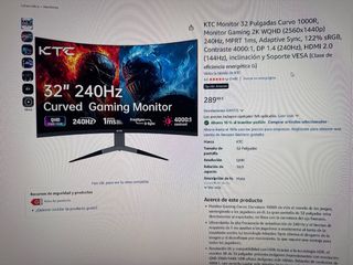 Monitor Gaming 32 pulgadas