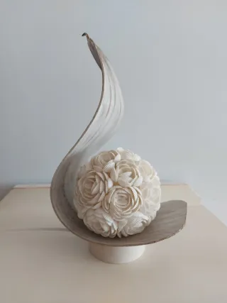 Lámpara decorativa conchas y hoja seca