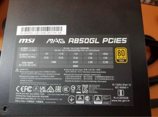 Fuente Alimentación MSI MAG A850GL PCIE5