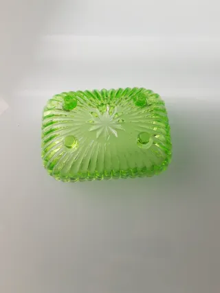 Portacenerino in vetro verde