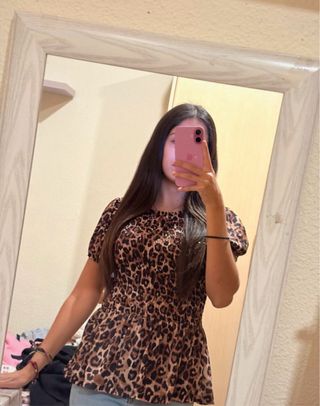 Camiseta estampado leopardo