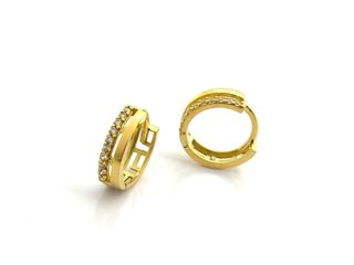 pendientes oro 18k con piedra con circonita