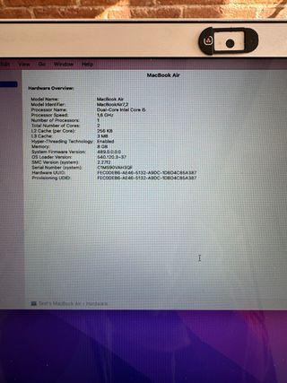 MacBook Air 13” 2015 i5 8GB RAM 256GB SSD