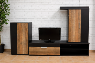 mueble de salón de tv modular 2 colores