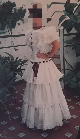 Flamenca Blanco Mujer