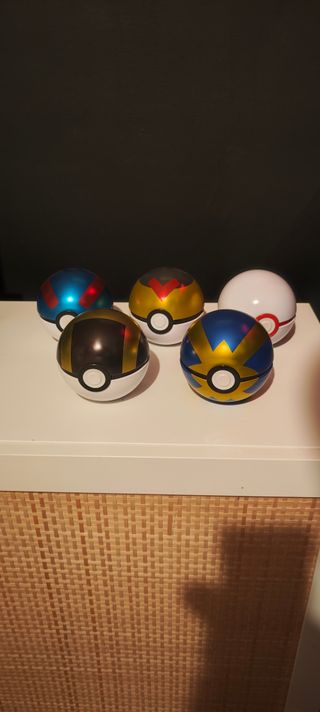 5 Pokeball Metallo Collezione TGC