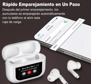 Auriculares bluetooth inalámbricos pantalla LeD