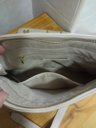 Bolso Paco Martínez Beige y Dorado Nuevo