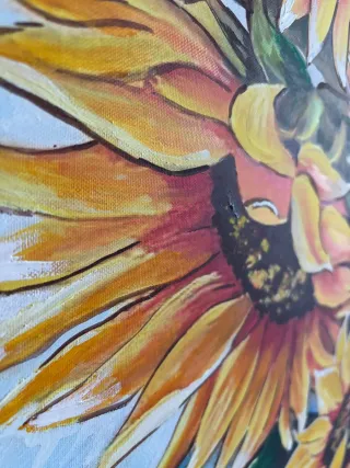 Tela dipinta a mano Girasoli