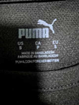 Camiseta Puma Negra y Gris