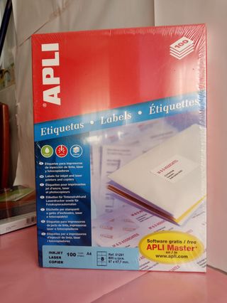 Etiquetas APLI 100u A4 Ref. 01291