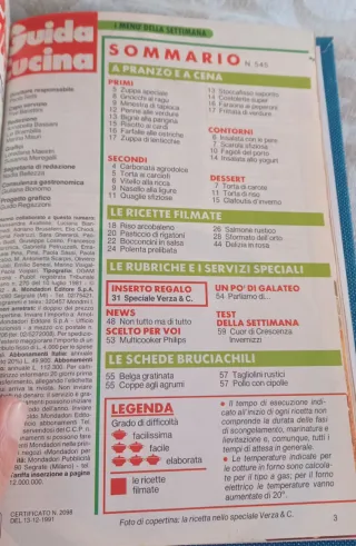 Tre volumi di gastronomia "Guida cucina".