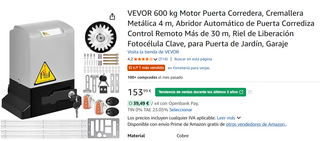 Motor Puerta Corredera VEVOR 600kg