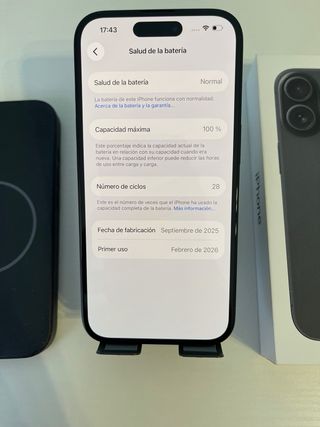 iPhone 16 128 GB Negro Casi Nuevo