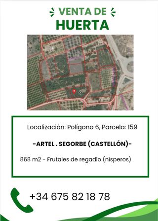 ¡Oportunidad! Huerta de 868 m2