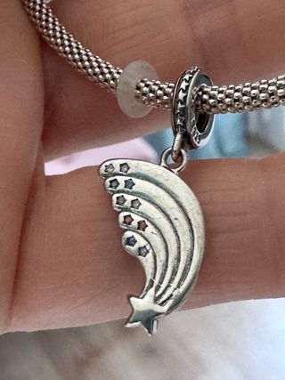 Charm Arcoíris Plata S925 con Estrellas