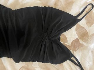 Vestito lungo donna nero bretelle