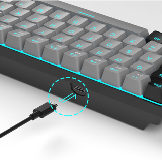 eclado mecánico 60% MageGee MK-Box gris