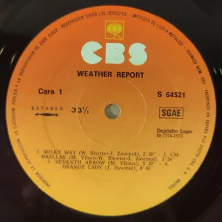 Vinilo Weather Report Jazz