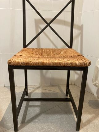 Sedia in forgia e enea Ikea