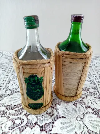 Bottiglie impagliate Centerba Vuote