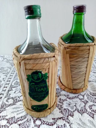 Bottiglie impagliate Centerba Vuote