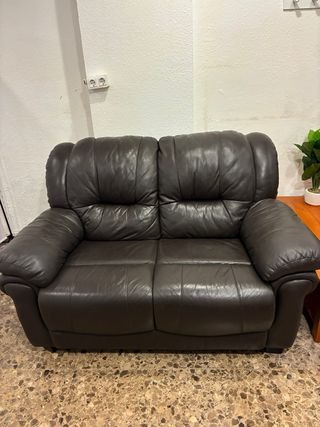 Sofá de piel de 2 plazas NO NEGOCIABLE