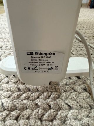 Emisor Térmico Orbegozo RRE 1800 Bajo Consumo