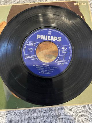 Vinilo 45rpm Raphael Tu, Cupido Inmensidad