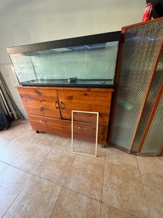 Acuario 340L  con mueble reforzado de aluminio