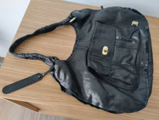 Bolso Adolfo Dominguez Piel Cordero Negro