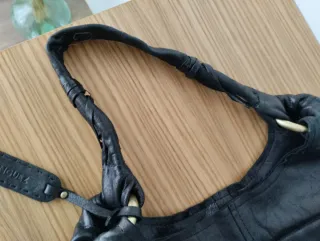 Bolso Adolfo Dominguez Piel Cordero Negro
