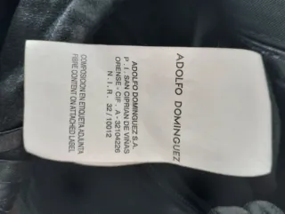 Bolso Adolfo Dominguez Piel Cordero Negro