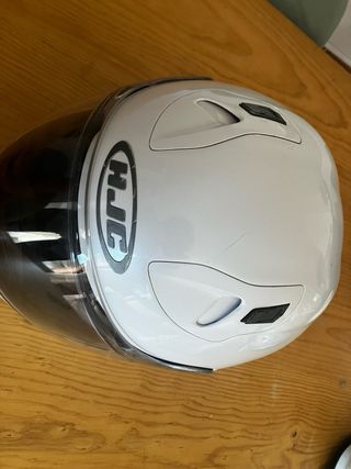 Casco de moto HJC blanco talla L