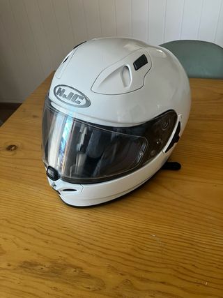 Casco de moto HJC blanco talla L