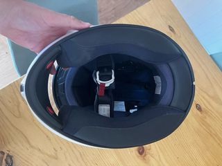 Casco de moto HJC blanco talla L