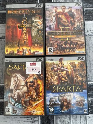 Lote 4 Juegos PC FX Imperivm, Sparta, Sacred