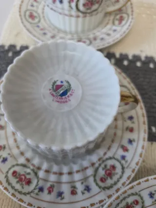 Servizio 5 Tazze e Piattini Limoges France