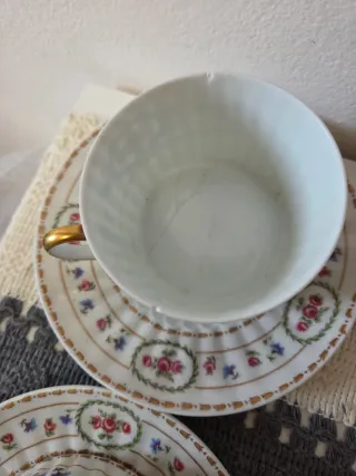 Servizio 5 Tazze e Piattini Limoges France