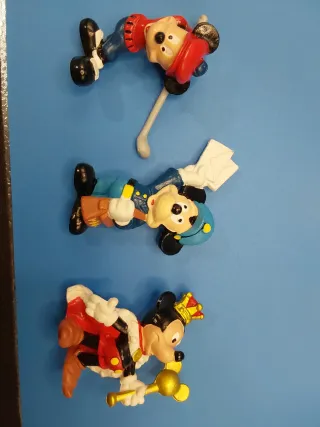 Lote 3 Figuras Mickey Rey, Cartero, Golfista PVC