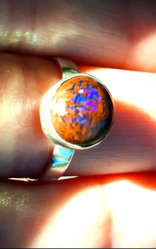 Anillo Plata Ópalo Natural
