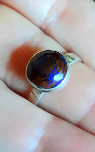 Anillo Plata Ópalo Natural