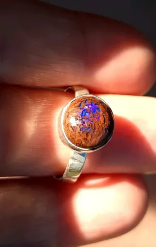 Anillo Plata Ópalo Natural