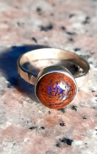 Anillo Plata Ópalo Natural