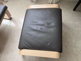 2 Sillones y Reposapiés Ikea Piel Marrón