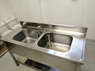 Lavello doppio acciaio inox