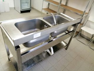 Lavello doppio acciaio inox