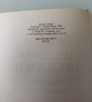 Il gioco di Gerald thriller psicologico Step. King
