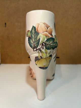Vaso Ceramica Scarpa Stivaletto Fiori