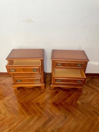 Mesitas de noche vintage madera